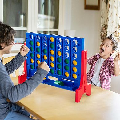 Jumbo 4 In A Row Game Set With 42 Coins And Carrying Bag