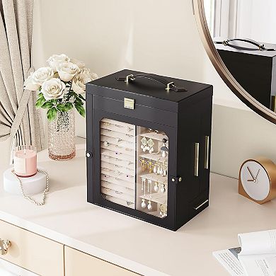 Jewelry Box with Mirror, Gift for Loved Ones, for Earrings, Rings, Necklaces, Bracelets