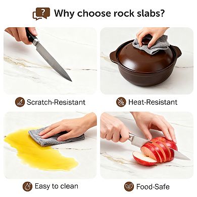 Modern Luxury Coffee Table with Tempered Stone Top, 43.3" Rectangle Center Table for Living Room