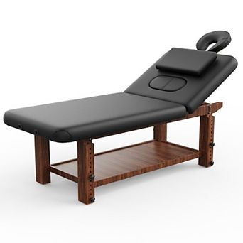 Solid Birchwood Massage Table, Adjustable Face and Legs