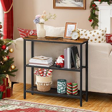 3-Tier Narrow Console Table for Hallway, Entrance, Living Room, Bedroom