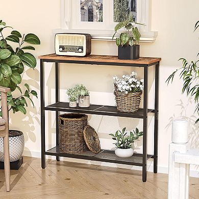 3-Tier Narrow Console Table for Hallway, Entrance, Living Room, Bedroom