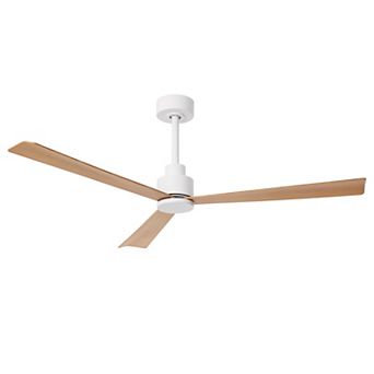 52" Modern 3-Blade Ceiling Fan with Reversible DC Motor, 6-Speed, Remote Control, No Light