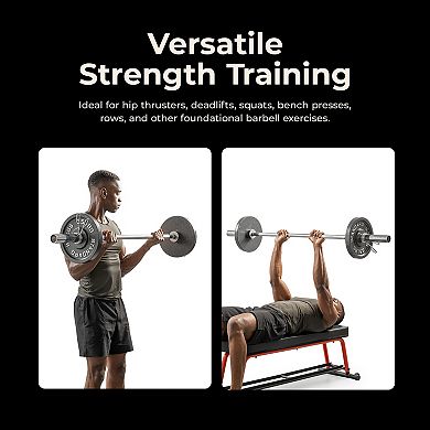 Sunny Health & Fitness 60” (5 ft) Olympic Barbell Bar