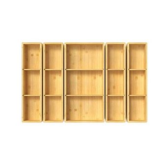 Adjustable Bamboo Drawer Organizer