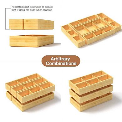 Adjustable Bamboo Drawer Organizer