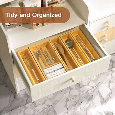 Adjustable Bamboo Drawer Organizer