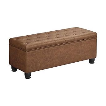 Easy-Lid Storage Hallway Bench