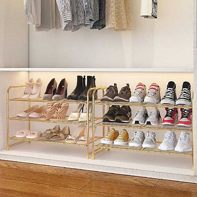 Metal Mesh Shoe Rack