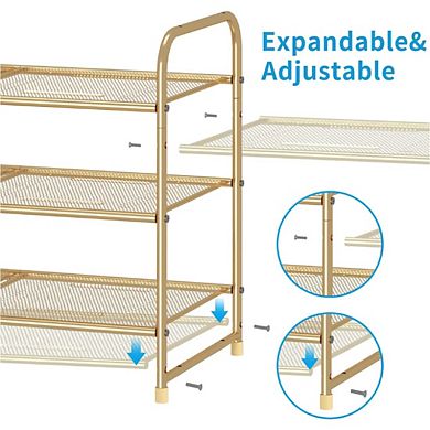 Metal Mesh Shoe Rack