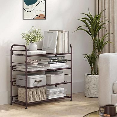 Bronze Adjustable Tilt Angle Shoe Rack