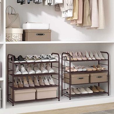 Bronze Adjustable Tilt Angle Shoe Rack