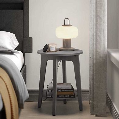 Classic Wooden Round End Table