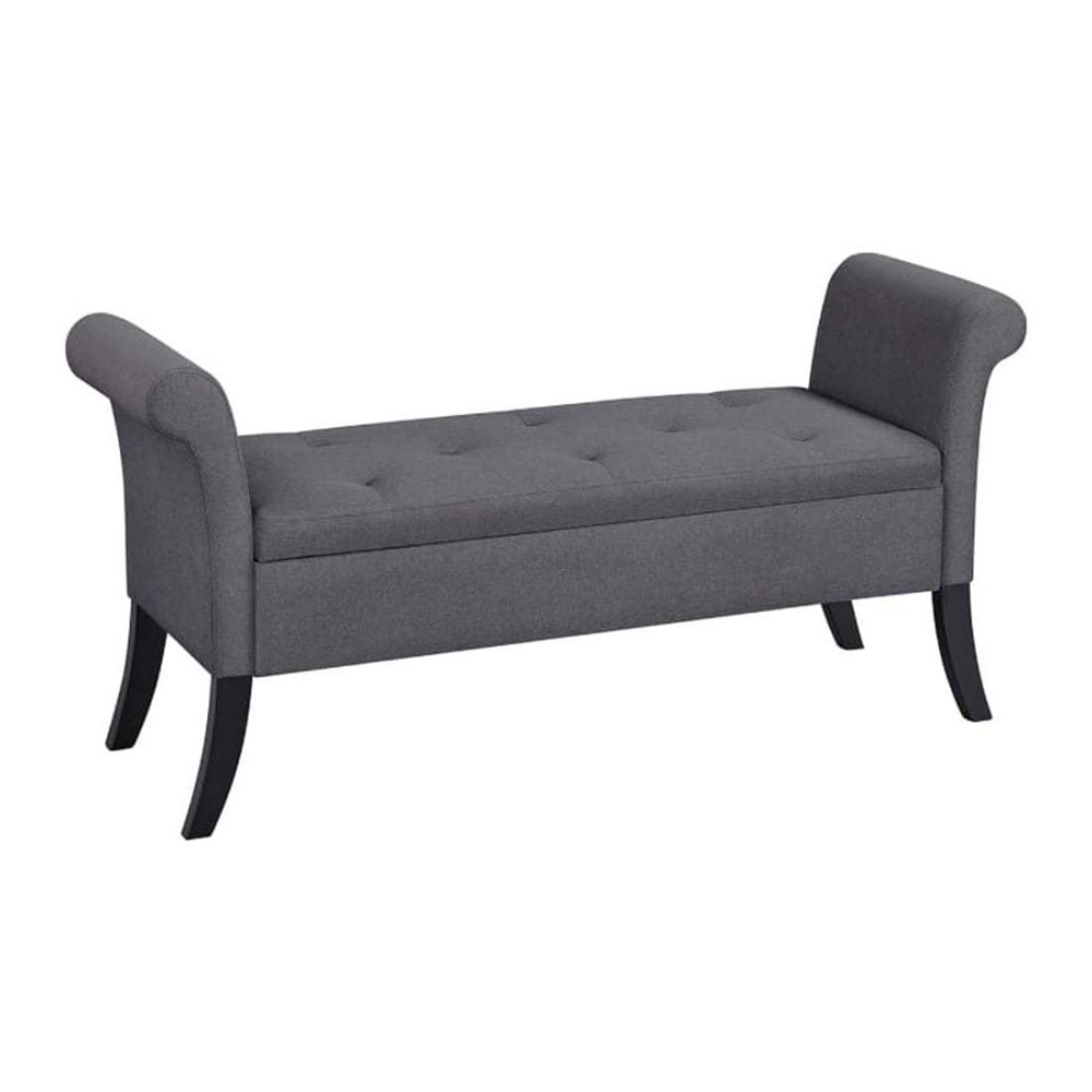 Storage Hallway Bench With Rolled Arms