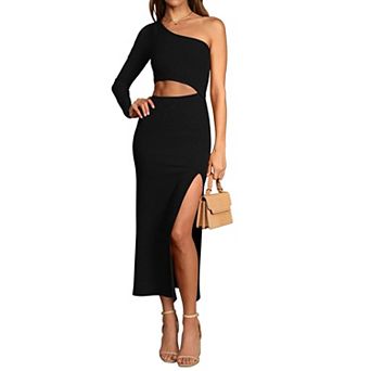 Womens Knit Bodycon Midi Dress