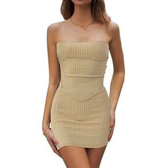 Womens Stylish Two-Piece Bodycon Set for Summer Events