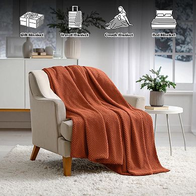SUPERIOR Victoria Fluffy Fleece Reversible Throw Blanket