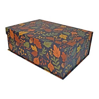Celebrate Together™ Fall Navy Leaves Paperbox Set