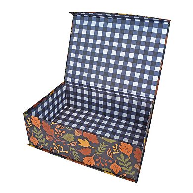 Celebrate Together™ Fall Navy Leaves Paperbox Set