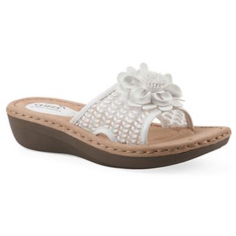 Cliffs by White Mountain Chill 2 Women's Floral Wedge Sandals