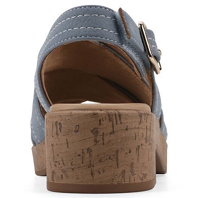 Cliffs by White Mountain Finnlee Women's Block Heel Sandals