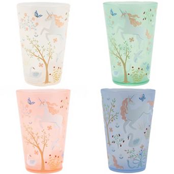 The Big One® 4 pc Unicorn Plastic Cup Set