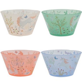The Big One Kids™ 4 pc Unicorn Plastic Bowl Set