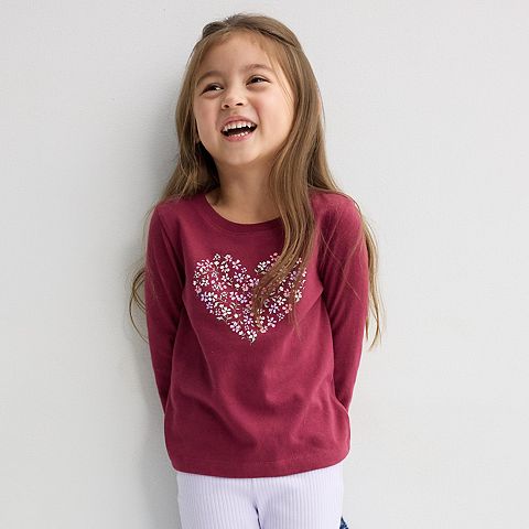 Детские футболки & Toddler Girl Jumping Beans Baby & Toddler Girl Jumping Beans® Core Long Sleeve Tee