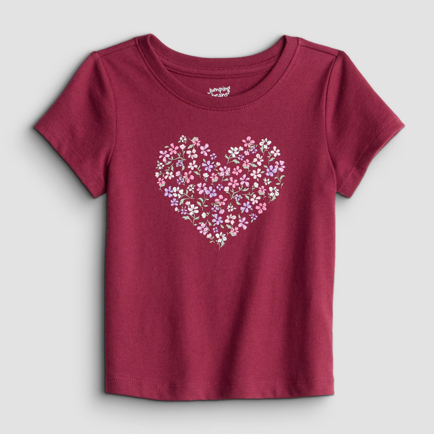 Детская футболка Jumping Beans Core Short Sleeve, цвет: Ягодный с принтом — фото 1