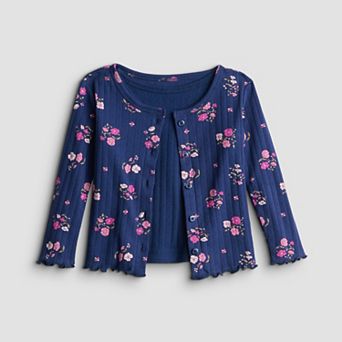 Girls 4-12 Jumping Beans® 2 pc Floral Cardigan & Tank Top Set