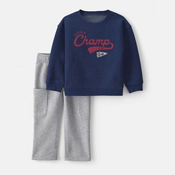 Baby Boy Carter's 2 pc 'Little Champ' Football Fleece Top & Pants Set