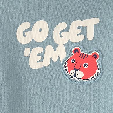 Baby Boy Carter's 2-Piece "Go Get Em" Tiger Fleece Hooded Top & Pant Set