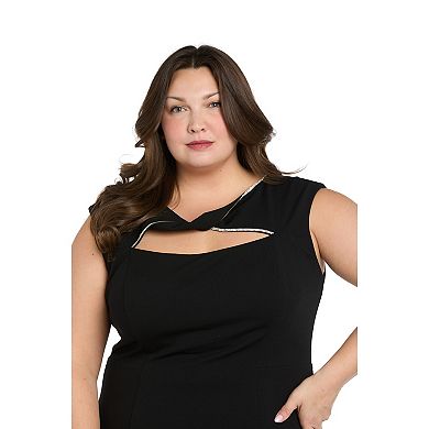 Plus Size R&M Richards Cutout Sheath Dress
