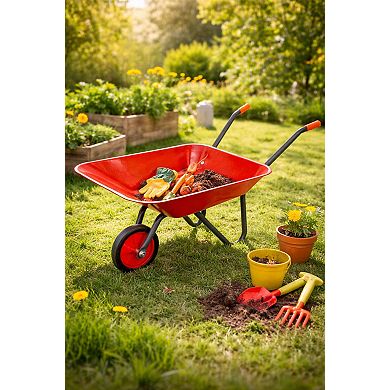 Gener8 Heavy Duty Metal Wheelbarrow
