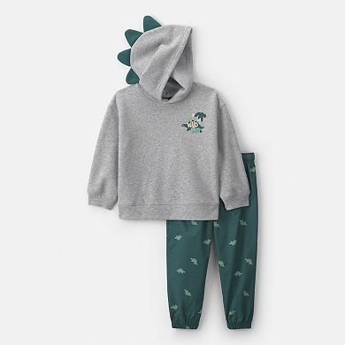 Toddler Boy Carter's Fleece Long-Sleeve Hooded Top & Pant Set
