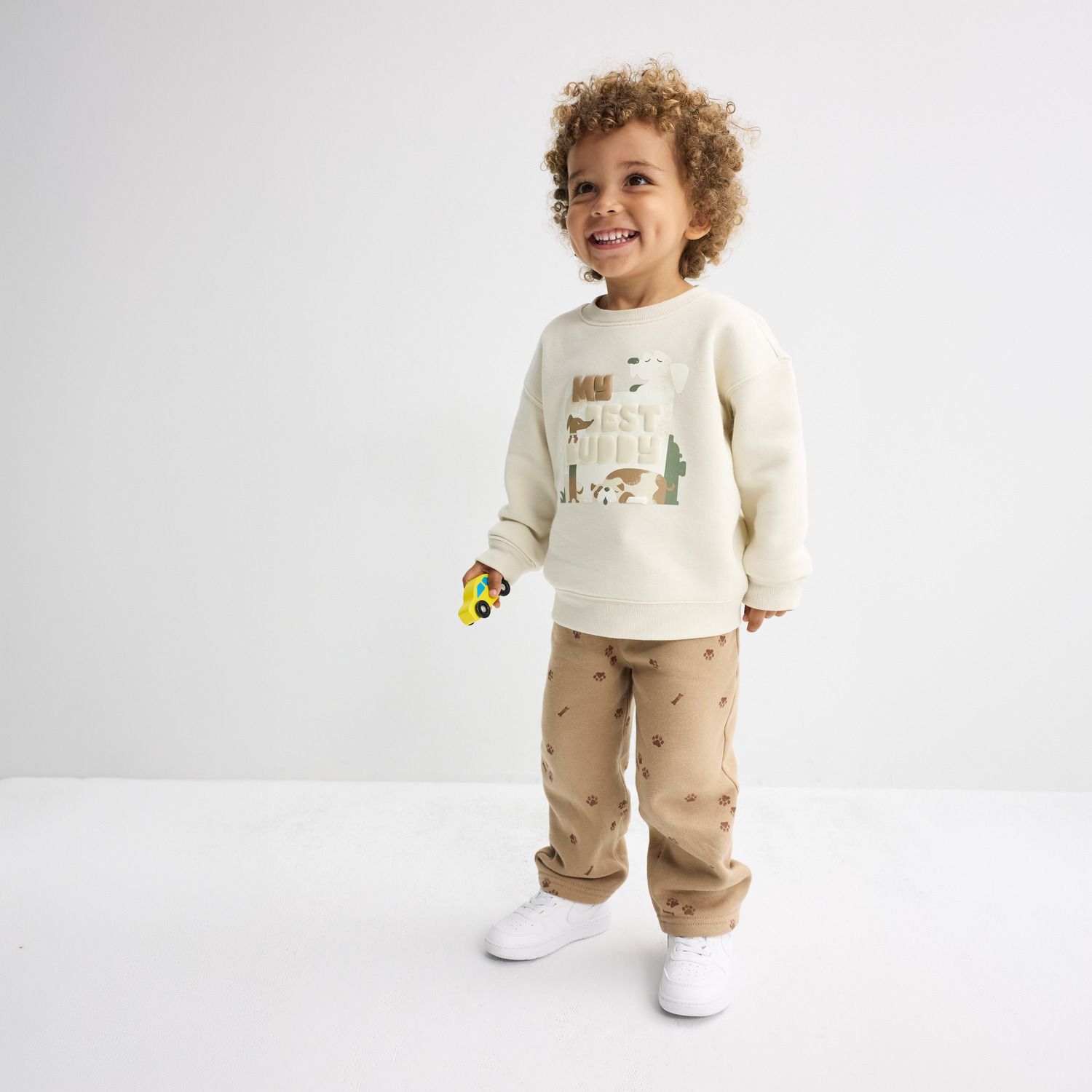 Комплект Carter's Fleece Long Sleeve Crewneck Top & Pants Set для мальчиков-малышей, цвет: Коричневый