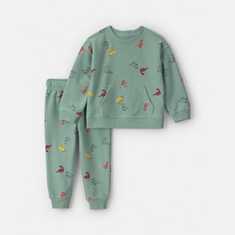 Toddler Boy Carter's Fleece Long-Sleeve Crewneck Top & Pants Set
