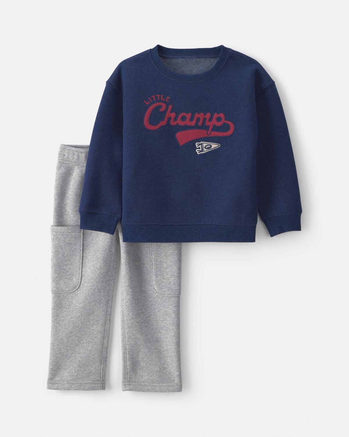 Детский флисовый комплект Carter's "Little Champ": топ и брюки, 2 шт — фото 1