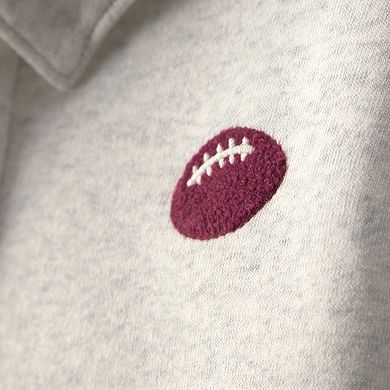 Toddler Boy Carter's Football Fleece Henley Top & Pant Set
