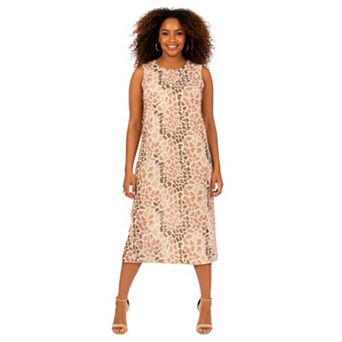 Avenue Women's Plus Size Sleeveless Mesh Dress