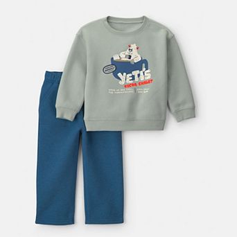 Toddler Boy Carter’s 2 pc Yeti Fleece Long-Sleeve Top & Pant Set