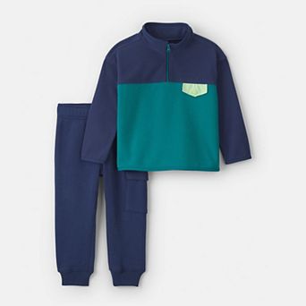 Toddler Carter's 2 pc Color Block Fleece Pullover & Pant Set