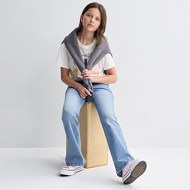 Girls 6-20 SO® Mid Rise Pull-On Flare Jeans in Regular & Plus Size