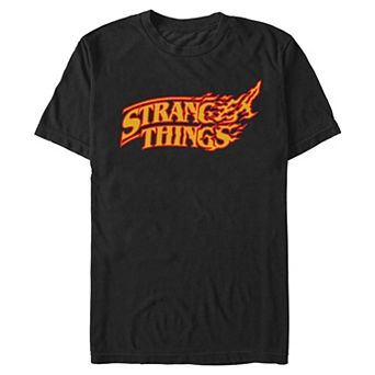 Men's Stranger Things Flaming Logo Graphic Tee