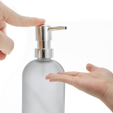 Durable Cylinder Frosted Soap Dispenser 1 Pc