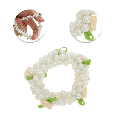 Cute Rose Pearl Hair Elastic Band 1 Pc