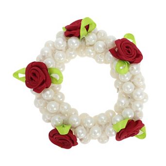 Cute Rose Pearl Hair Elastic Band 1 pc