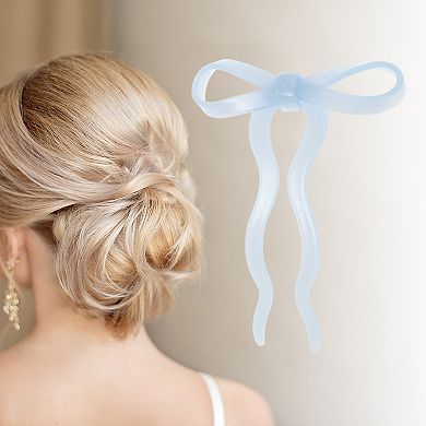 Bow Wave Chignon Pin for Women 1 Pc