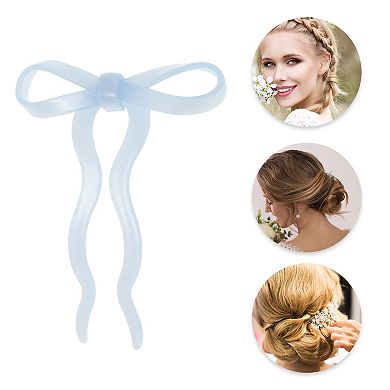 Bow Wave Chignon Pin for Women 1 Pc