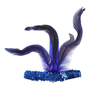 Feather Sequins Headband for Women 1 Pc